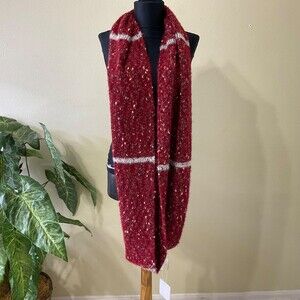 NWT Fashion by Mirabeau RED Infinity scarf long neck soft  multicolor NEW